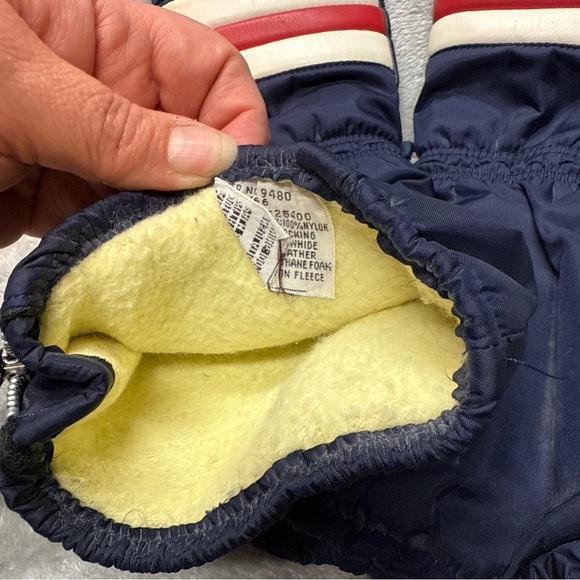 Vintage 1970s 1980s MONTGOMERY WARD Nylon Ski Snow Vest Mittens Glove Mens M - Picture 5 of 9